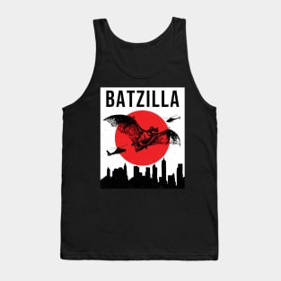 Vintage Retro Kaiju Bat Batzilla Tank Top